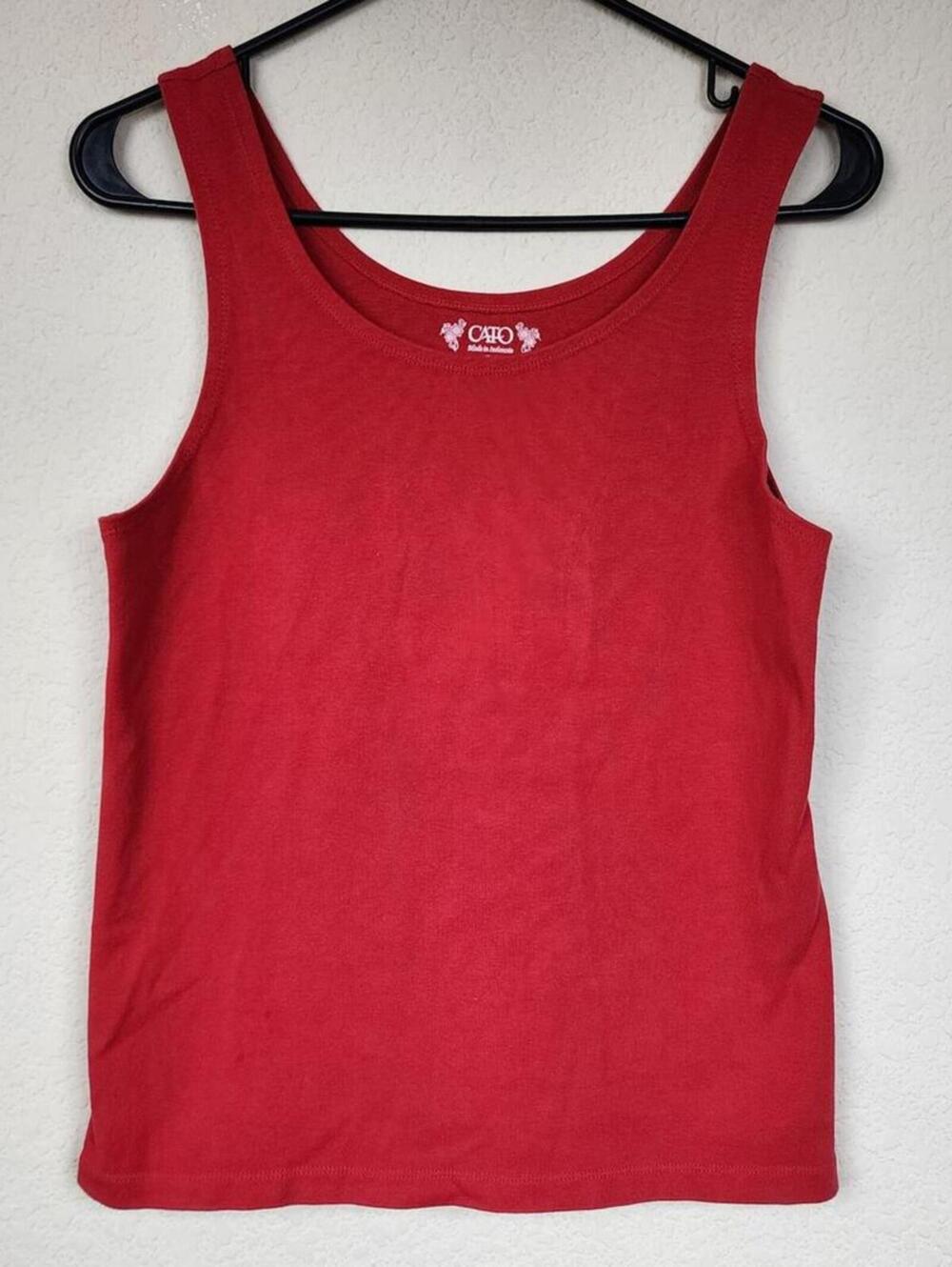 Cotton Medium Red Cato Tank Top